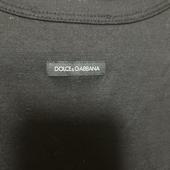 Dolce & Gabanna Womens Velvet Bow Tank Top Black Size 44 - Picture 4 of 5